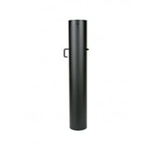 2MM 150 sectie 1000 mm strak met klep zwart