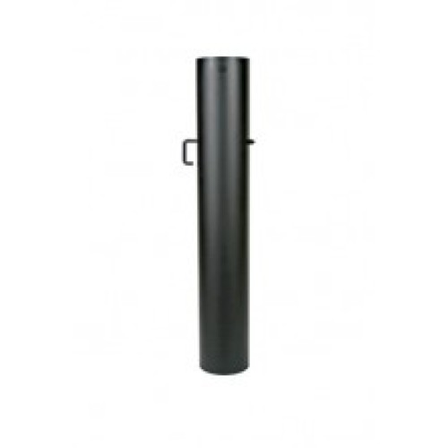 2MM 150 sectie 1000 mm strak met klep zwart
