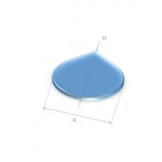 Glazen vloerplaat druppelvorm 100 x 100 cm 110/29
