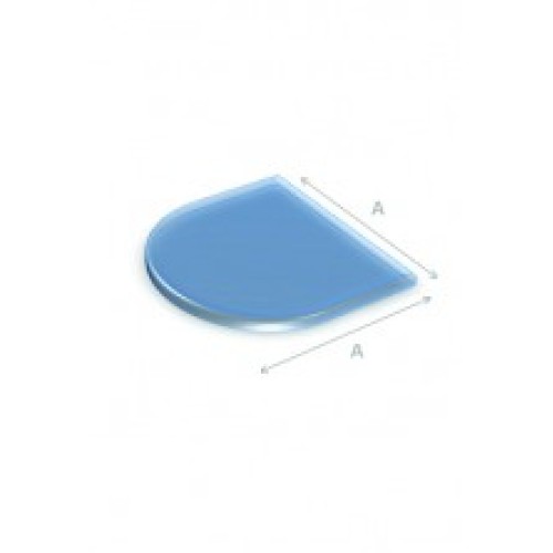 Glazen vloerplaat halfrond 90x90 cm