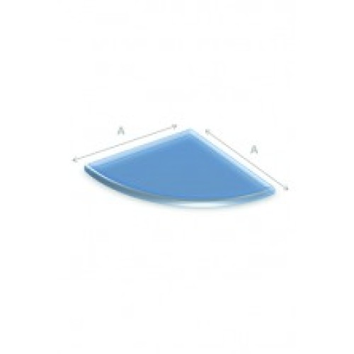 Glazen vloerplaat kwartrond 80x80 cm