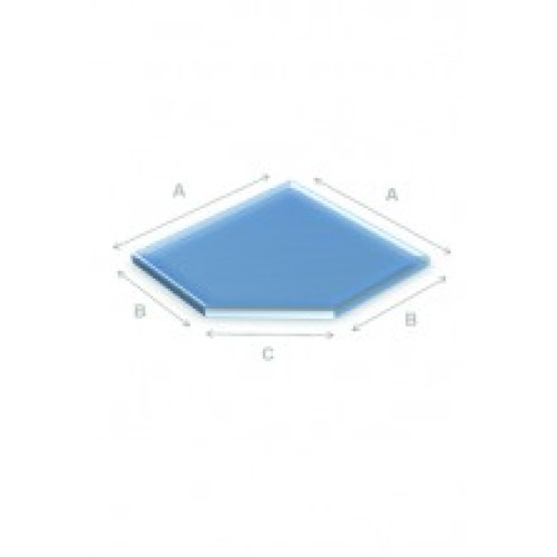 Glazen vloerplaat schuine kant 100x100 cm